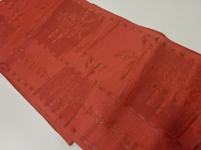 JAPANESE NAGOYA OBI / WOVEN FLORAL SARASA